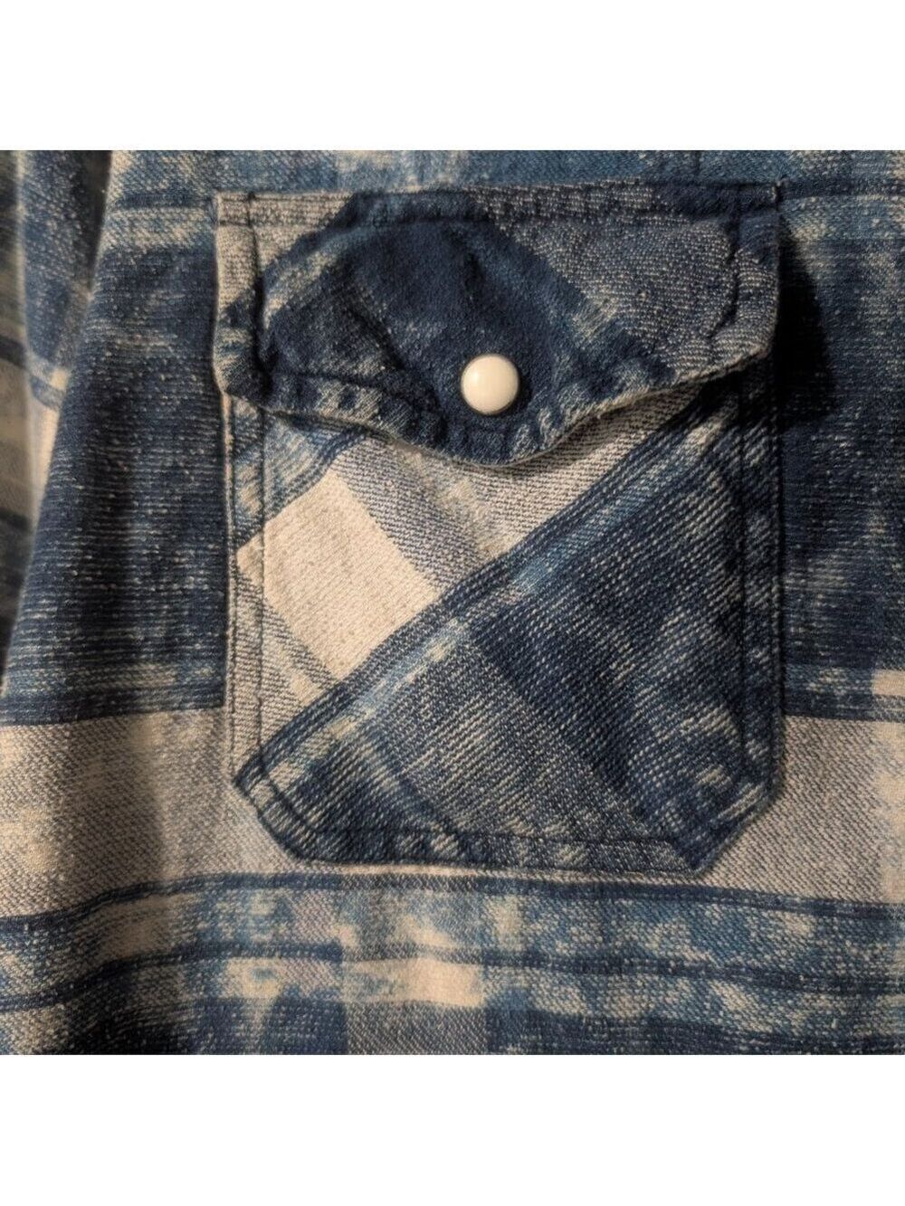 Chip Foster | Indigo Plaid Textured Button Down Shirt - Picture 6 of 14